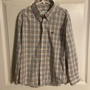 Exc Cond Boys Perfectly Tied Button Up Sz7 Long Sleeve Shirt Plaid